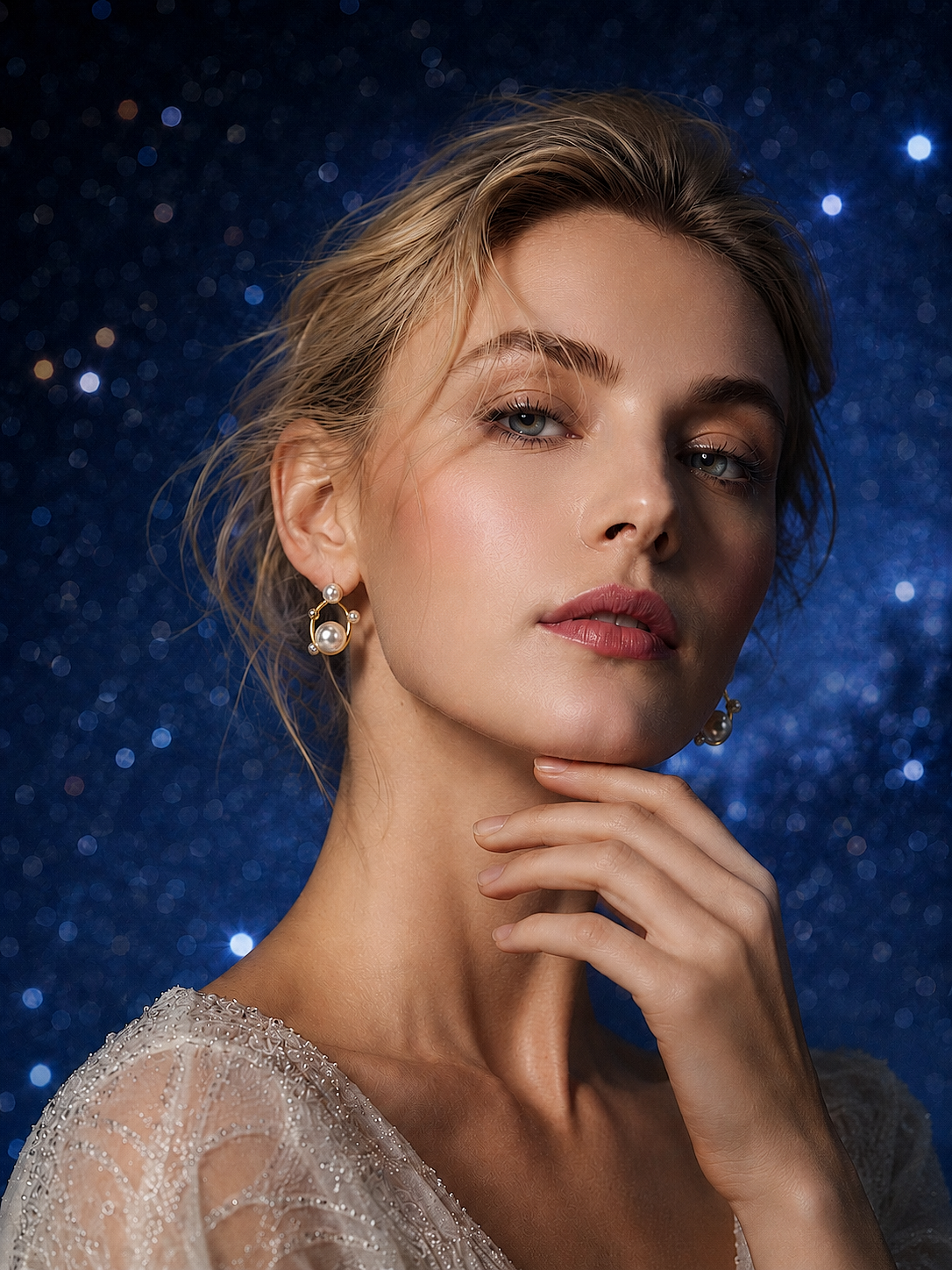 ISHIHARA Yozora Orbit Pearl Earrings