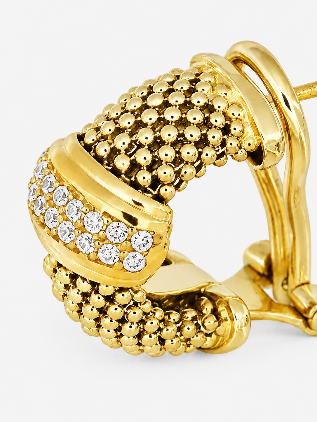 CHÉLIA MILANO Intreccio Pavé Hoop Earrings