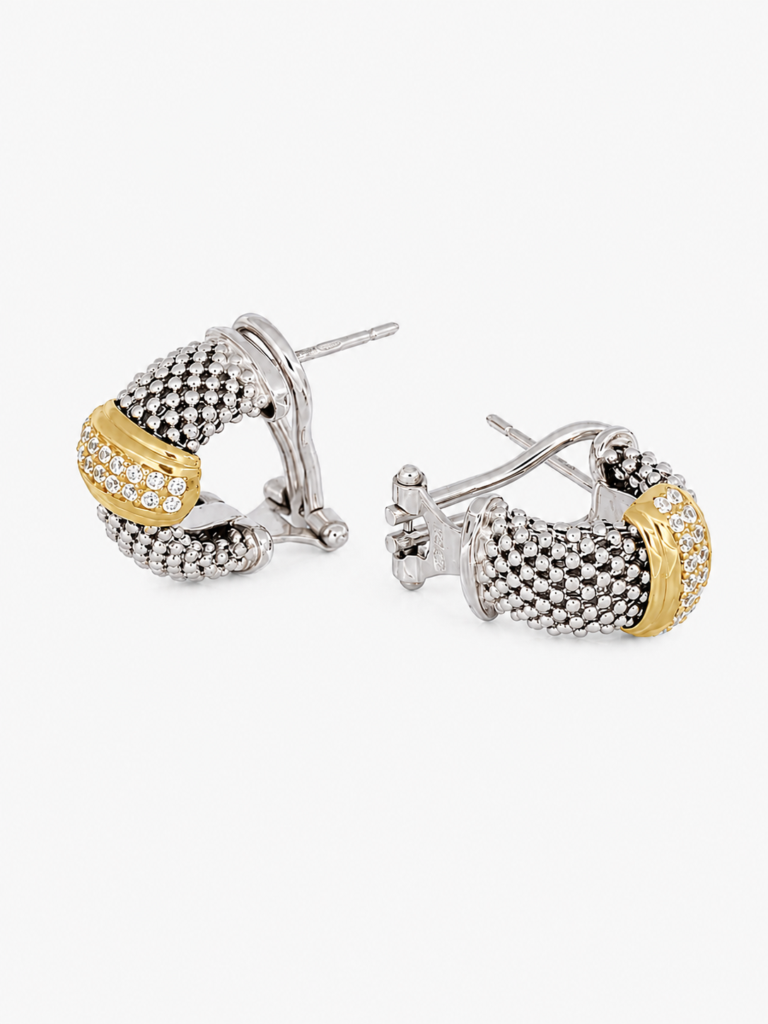 CHÉLIA MILANO Intreccio Pavé Hoop Earrings