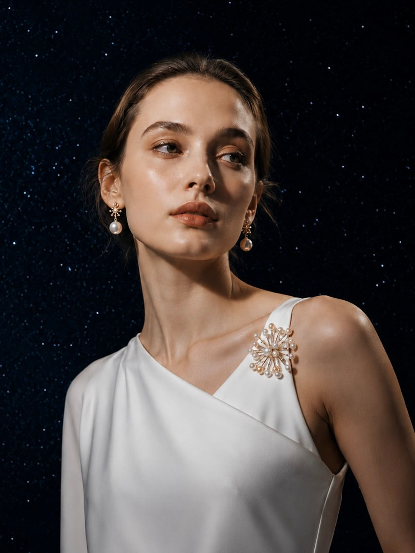 ISHIHARA Yozora Nebula Pearl Brooch