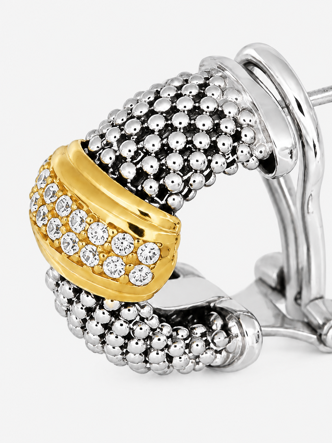 CHÉLIA MILANO Intreccio Pavé Hoop Earrings