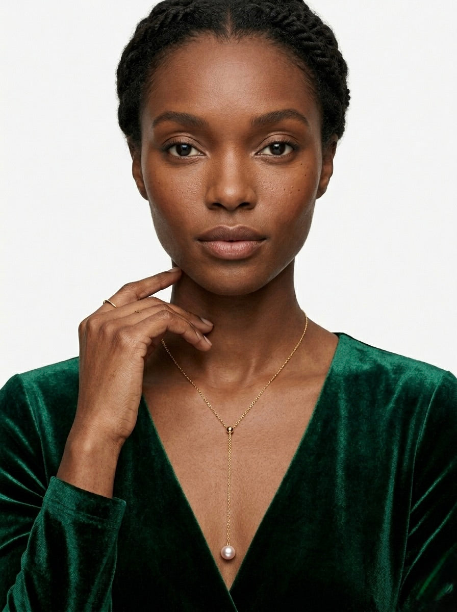 CHÉLIA Perle Lariat Necklace